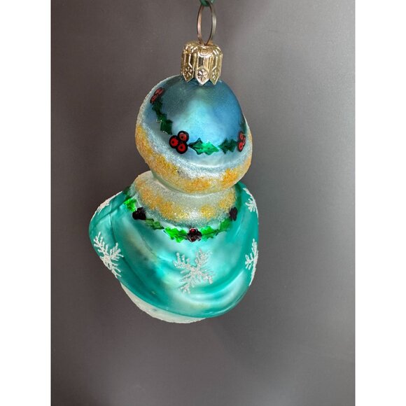 Christopher Radko Rollin O Reilly Snowman Ornament 2003 4.5" With Box - Picture 7 of 8